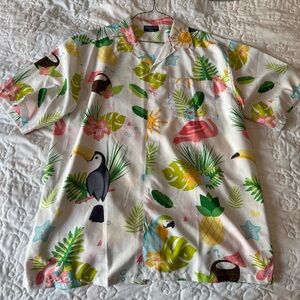 Tropical Print Men's Shirt
